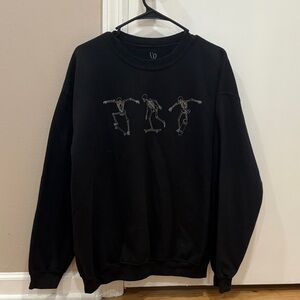 Full Tilt Black Skeleton Skateboard Crewneck Sweater